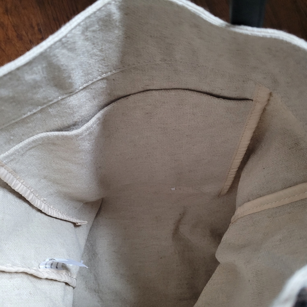 NWT Violet Ray Cactus Linen Tote Bag Funny "Can't Touch This" Vegan Leather - Picture 5 of 8